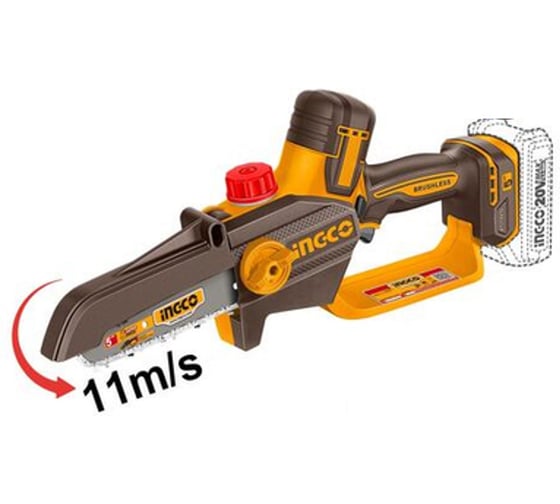 Изображение товара Пила цепная INGCO мини 5, акк, б/щ, P20S (20В) CGSLI2056