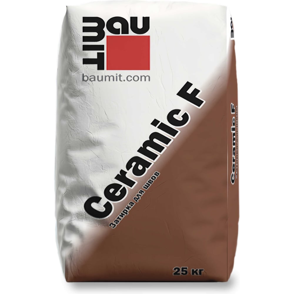 Затирка для швов Baumit Ceramic F полусухой консистенции, Коричневый, 25 кг Ceramic F, Коричневый, 25 кг (1614)