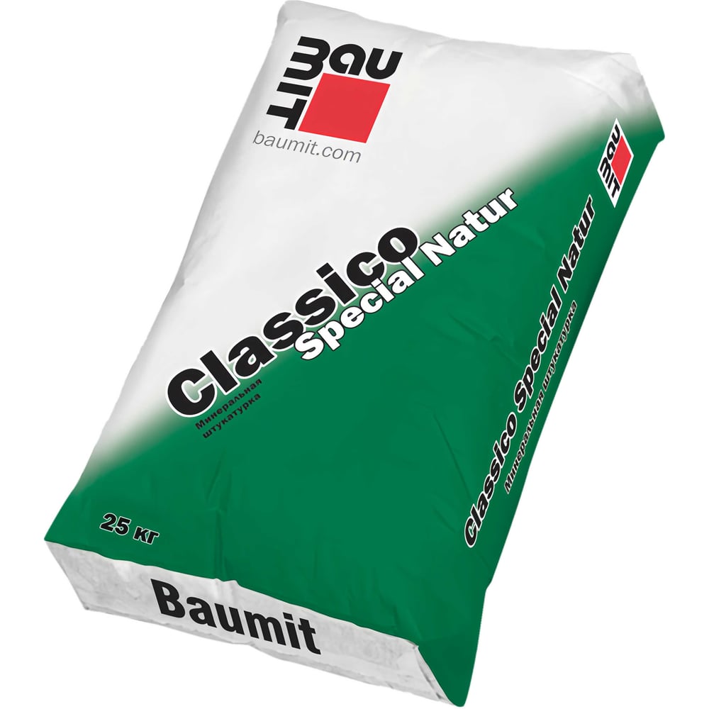 Минеральная декоративная штукатурка Baumit Classico Special Natur, 2R, 25 кг Classico Special Natur, 2R, 25 кг (1443)