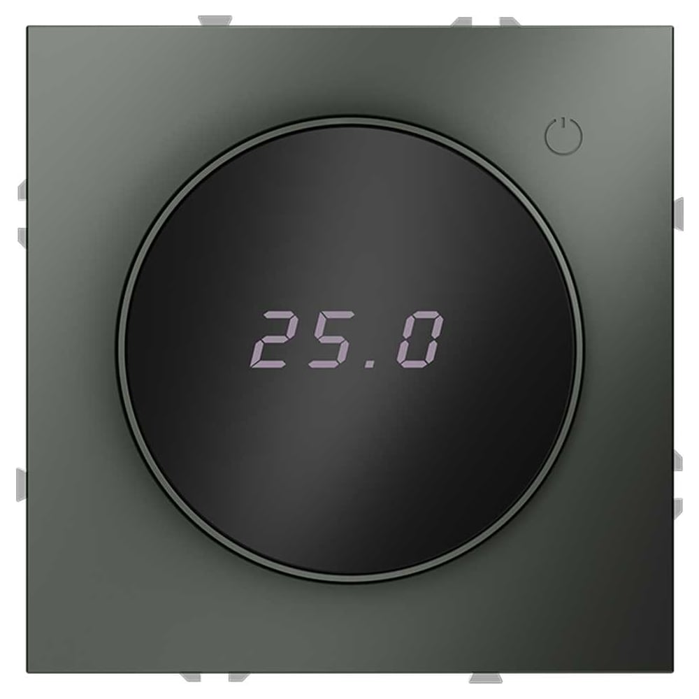 Терморегулятор электронный Voltum S70 с индикацией и датчиком, для теплого пола, (титан) VLS070106