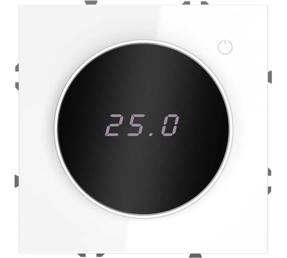 Изображение товара Терморегулятор электронный Voltum S70 с индикацией и датчиком, для теплого пола, (белый глянцевый) VLS070101