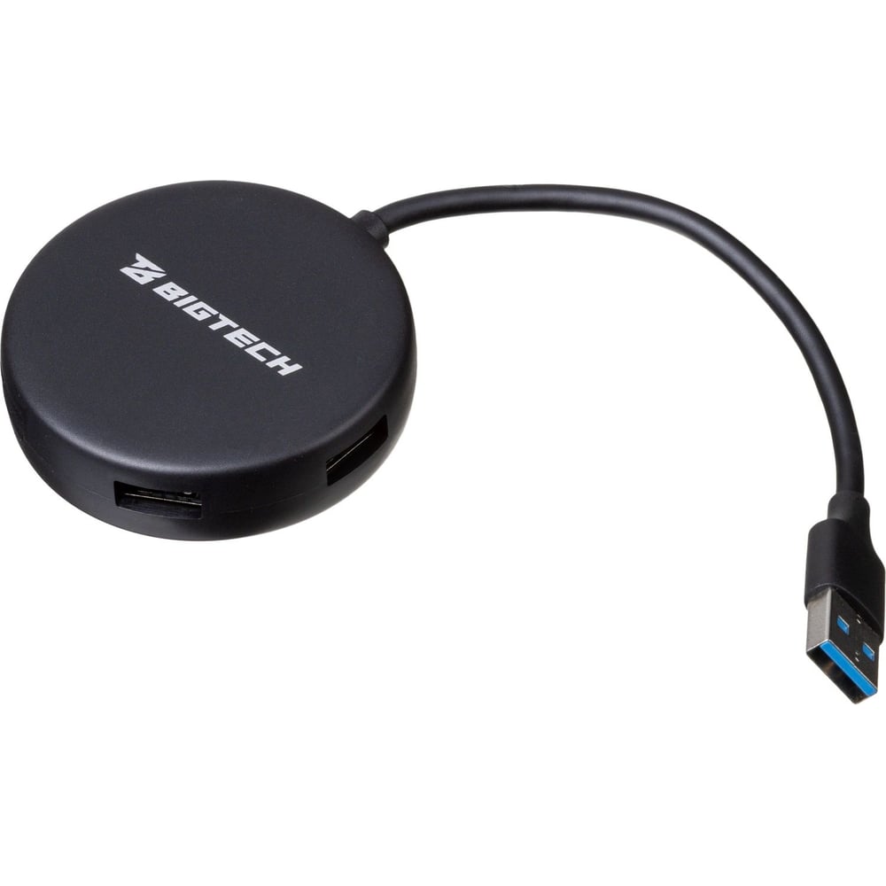 Разветвитель USB BigTech HS004 USB 3.0x4/черный 1853674
