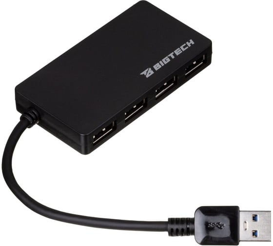 Изображение товара Разветвитель USB BigTech HS005 USB 3.0x4/черный 1853675