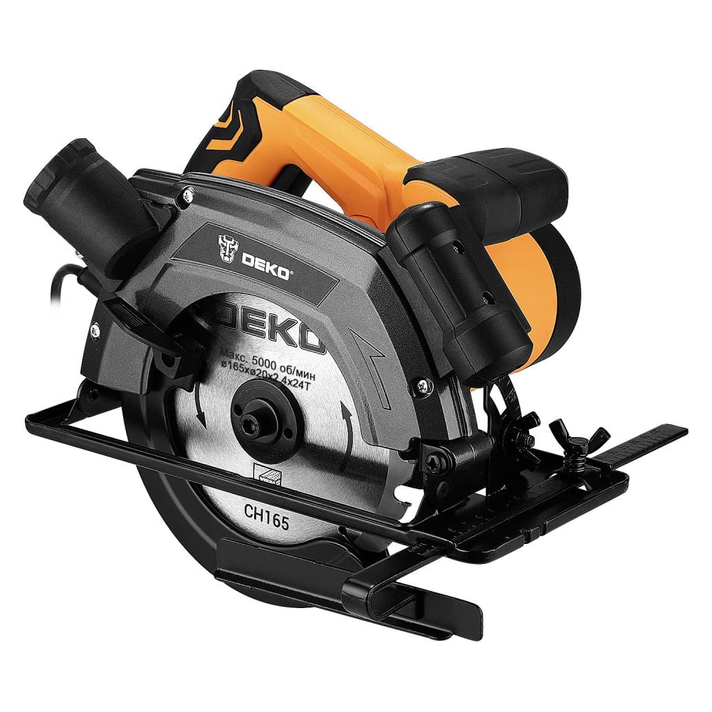 Изображение товара Дисковая (циркулярная) пила DEKO CS1250-D, 1250Вт, 165мм диск 083-1100