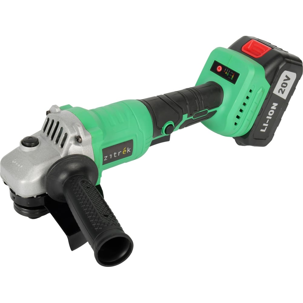 Углошлифовальная машина Zitrek ZKAG20-125 PRO (125мм, 20B, Li-Ion аккум. 4 Aч - 1шт, ЗУ, кейс) 083-1078