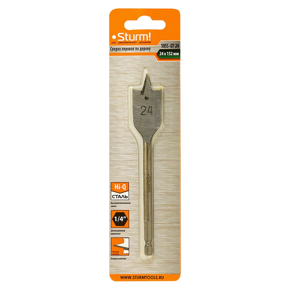 Изображение товара Сверло перьевое Sturm 1055-07-24 24 мм для дерева
