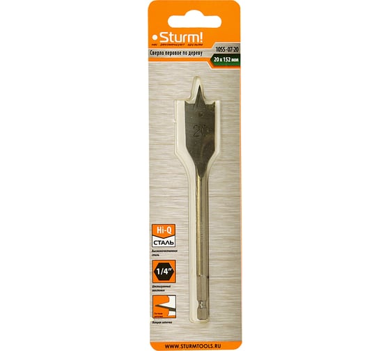 Изображение товара Сверло перьевое 20 мм Sturm 1055-07-20