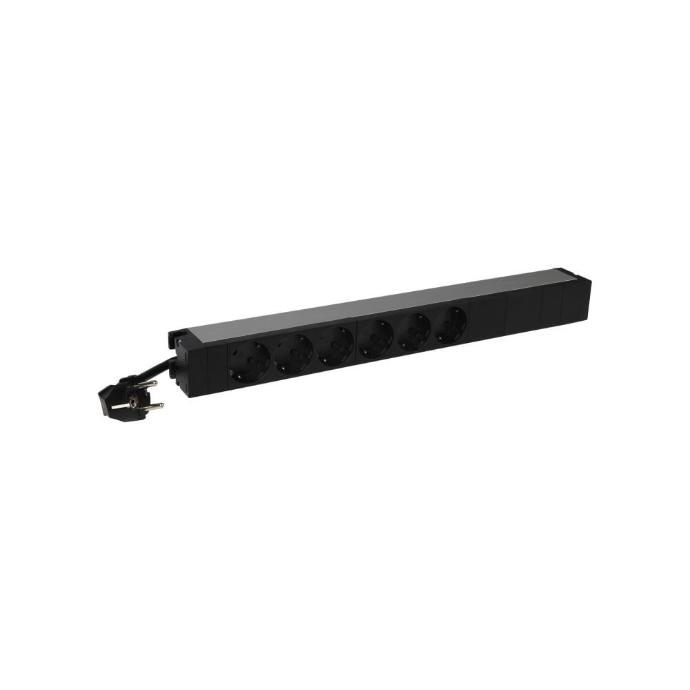 Изображение товара Блок распределения питания Legrand PDU 6 розеток 2К+3, немецкий стандарт, шнур питания 3 м, 19'', 16А 646806
