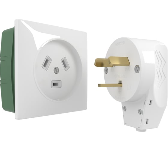 Изображение товара Комплект: розетка с вилкой для электроплиты WERKEL W1189201 32А 250В, a053500