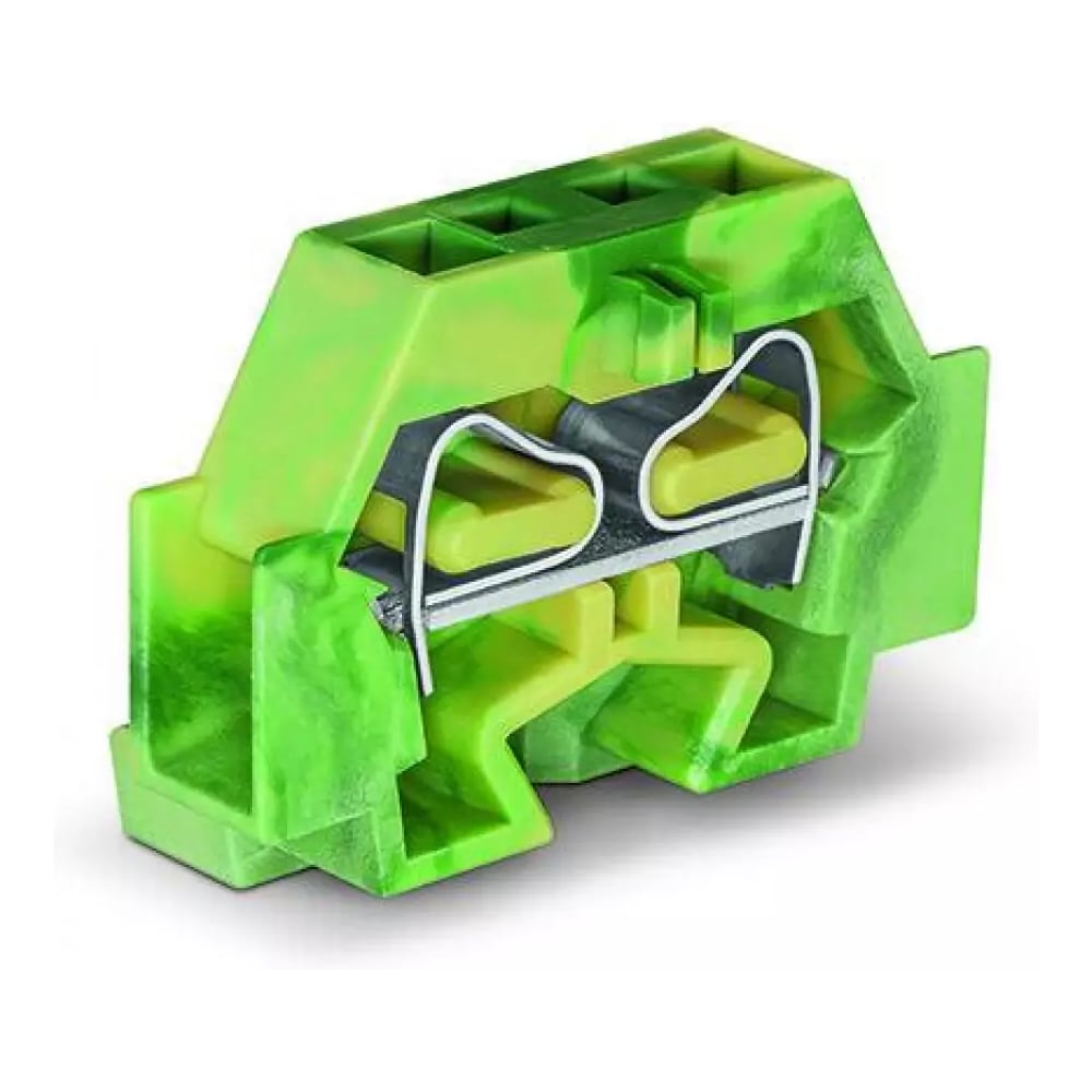 Клемма SUPU TB проходная 1-1 с бок. подключ. с фиксирующим фланцем, жёлто-зел.100шт 242307