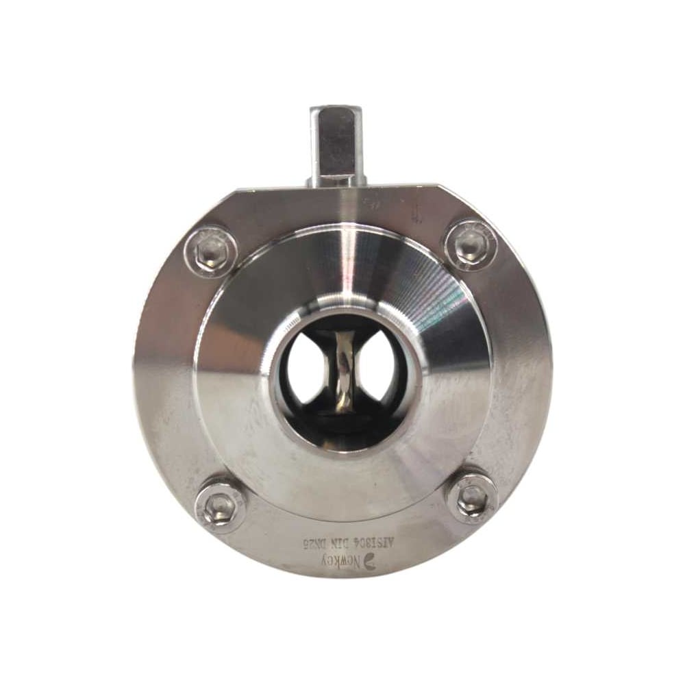 Затвор дисковый приварной NEWKEY нержавеющий, Силикон, AISI304 DN25 (1), (CF8), PN8 NK-DZwSil25/4