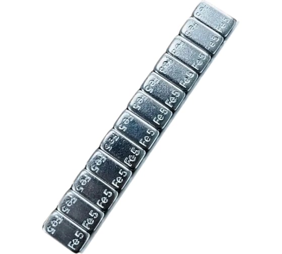 Изображение товара Груза самоклеящиеся оцинкованные ACG 0029 Fe 100 LUXOR 60 г (5×5) короткие закругленные на картонном лайнере уп 100 шт 1031049