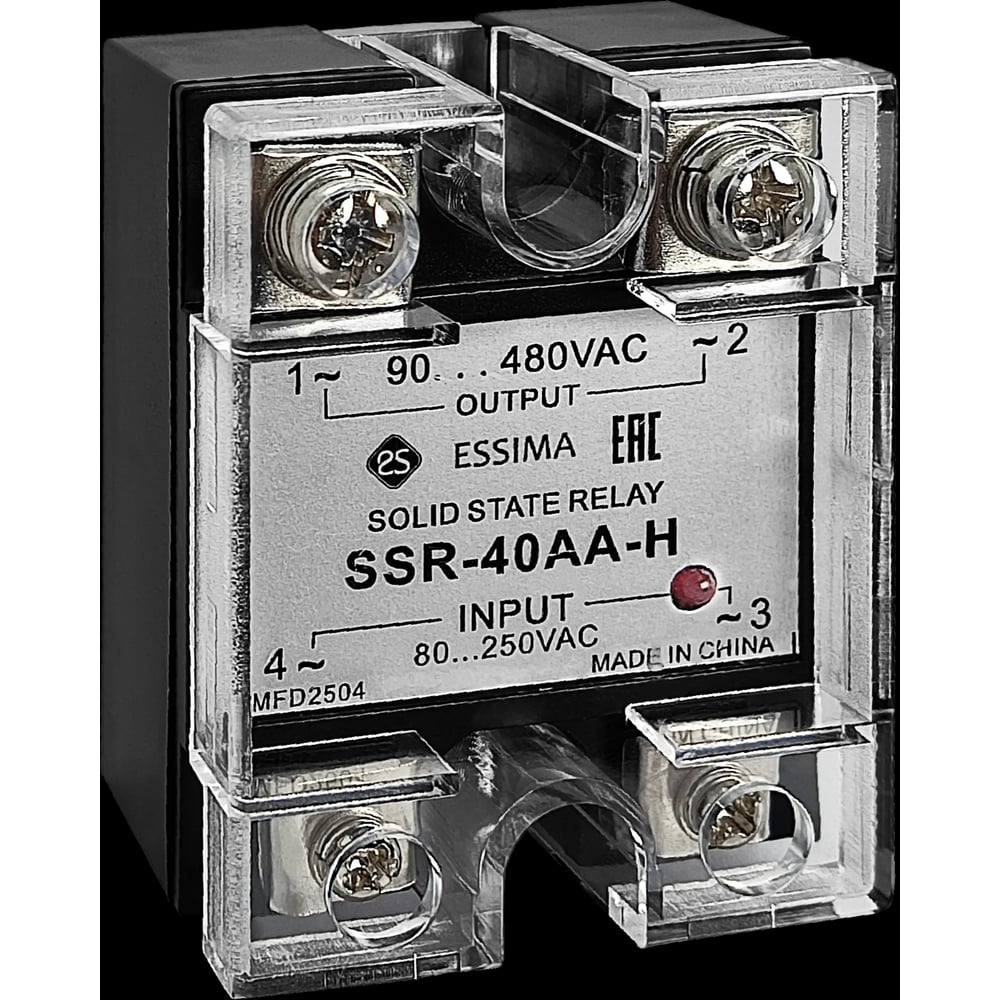Изображение товара Твердотельное реле KRAFTAIR SSR-40АA-H 40А для автоматизации и промышленной автоматики Изображение товара Твердотельное реле KRAFTAIR SSR-40АA-H 40А для автоматизации и промышленной автоматики