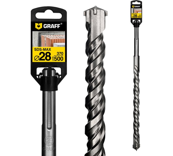 Изображение товара Сверло по бетону GRAFF 28х370х500 мм SDS-max 6428500