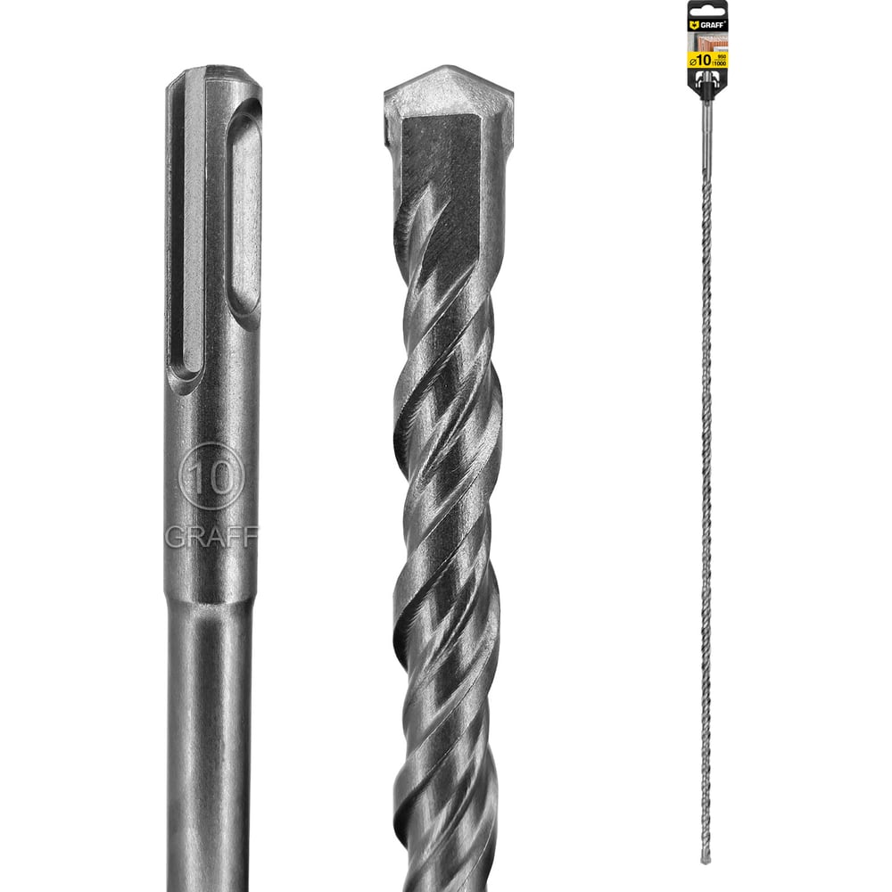 Изображение товара Сверло по бетону GRAFF 10х950х1000 мм SDS-plus 62101000
