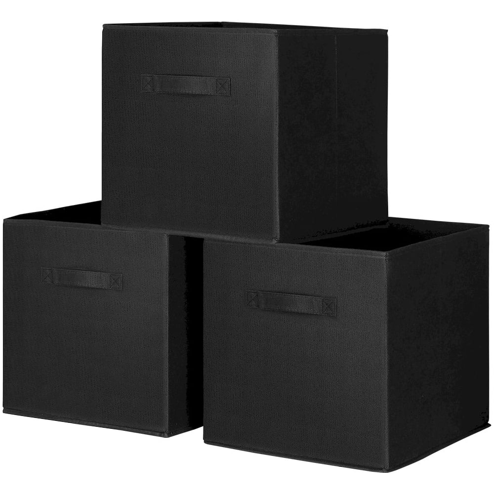 Изображение товара Набор коробов для хранения Defender HOME 3 шт - черные складывающиеся коробки Изображение товара Набор коробов для хранения Defender HOME 3 шт - черные складывающиеся коробки