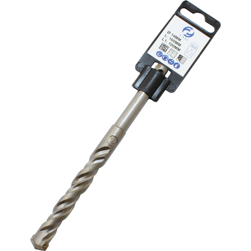 Бур CNIC d14х100х160 тв. сплав SDS-PLUS, усиленная спираль 35874