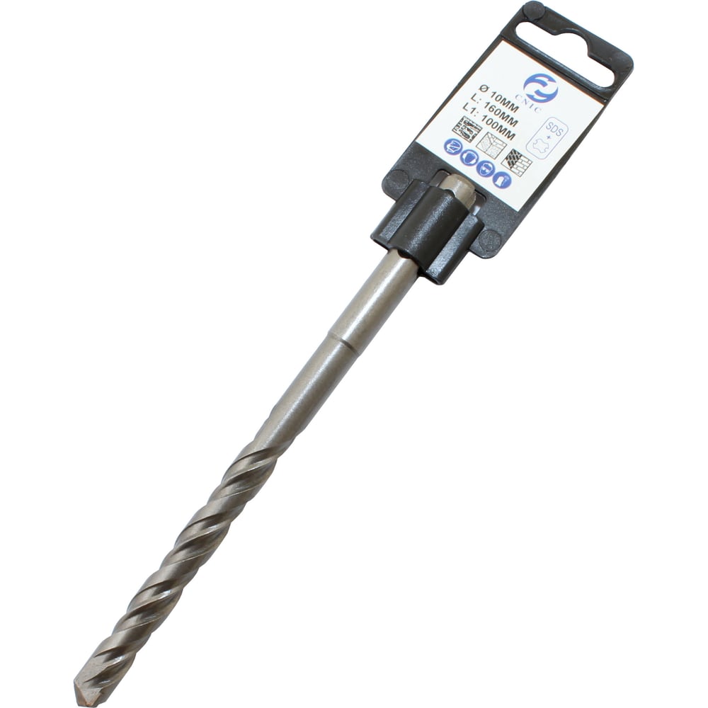 Бур CNIC d10х100х160 тв. сплав SDS-PLUS, усиленная спираль 12924