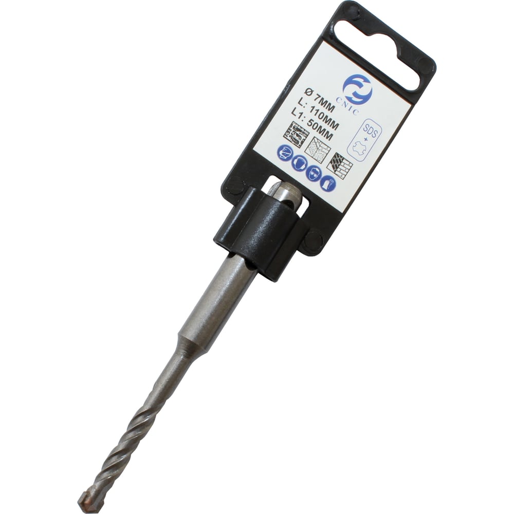 Бур CNIC d 7х 50х110 тв. сплав SDS-PLUS, усиленная спираль 35864