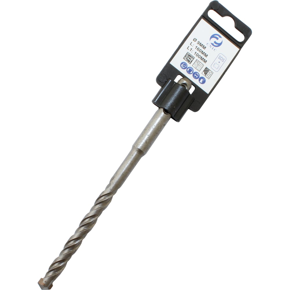 Бур CNIC d 9х100х160 тв. сплав SDS-PLUS, усиленная спираль 32085