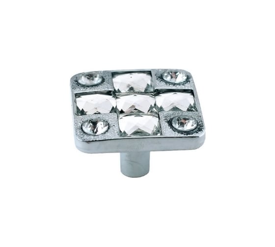 Изображение товара Мебельная ручка-кнопка SOLLER 873к хром/стразы Ж1347