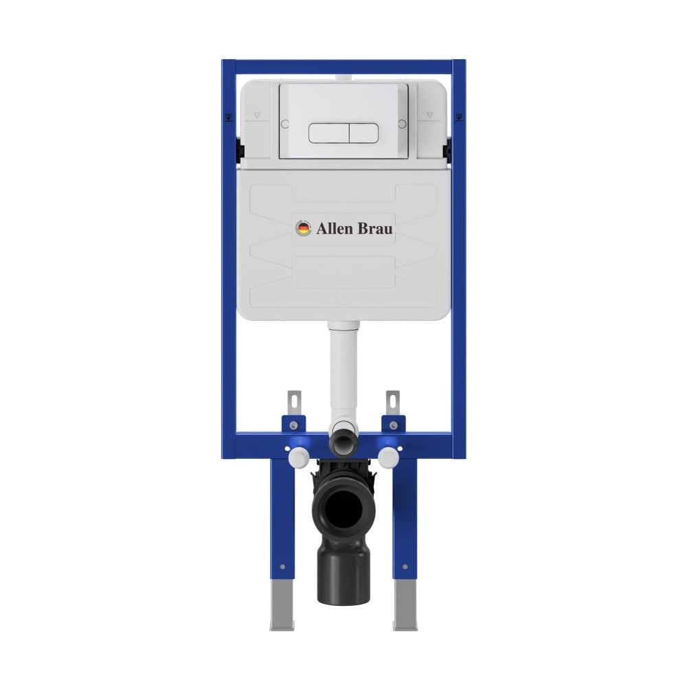 Изображение товара Инсталляция для подвесного унитаза ALLEN BRAU 9.11105.20 PNEUMATIC 2.0 патрубки, без кнопки смыва 1112х95х500мм (375018) 00375018