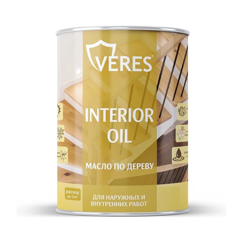 Изображение товара Масло для дерева VERES Interior Oil, 2,5 л, бесцветное 280561