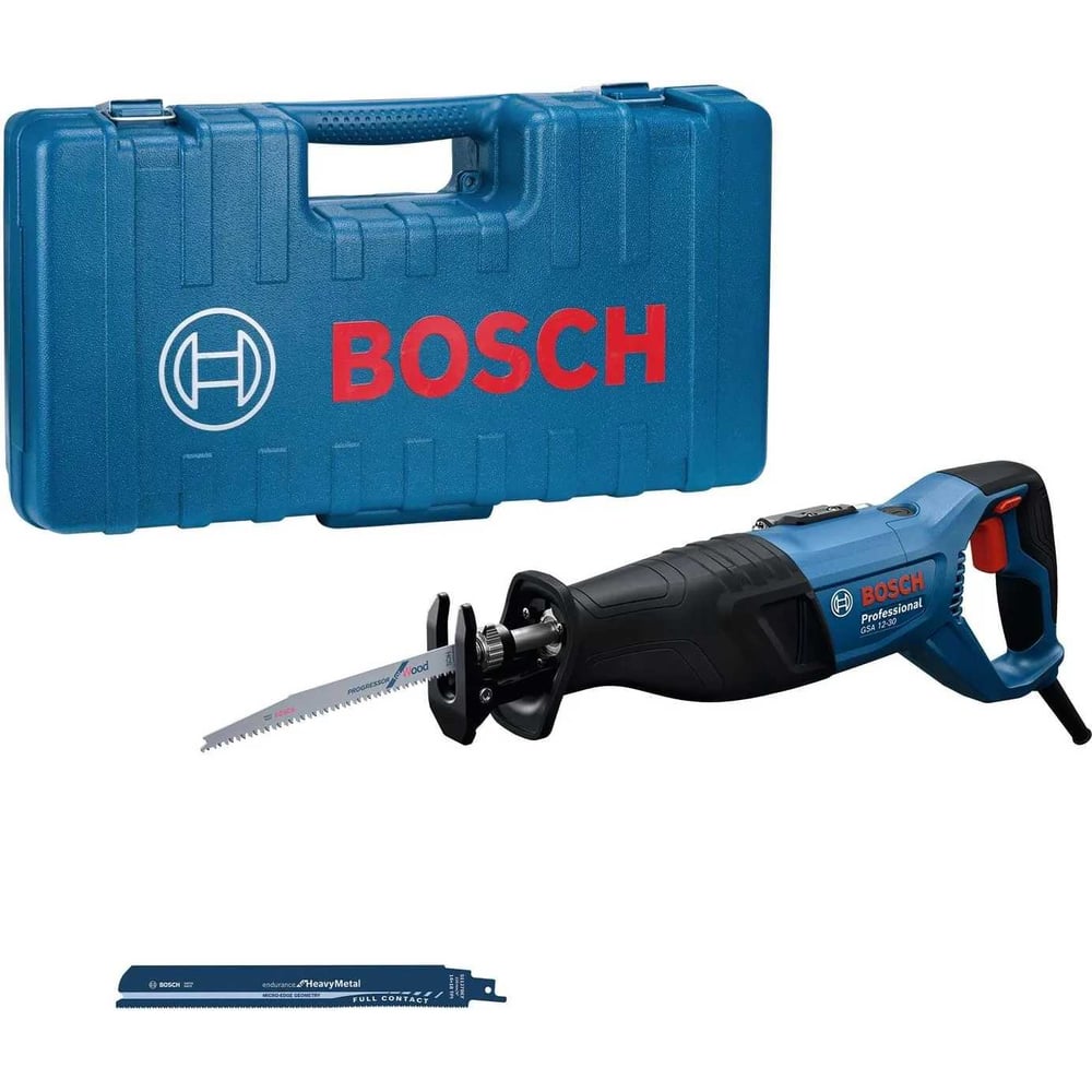 Сабельная пила для дерева и металла Bosch GSA 12-30 Professional 1250Вт, ход 30мм, в кейсе 06016C7000