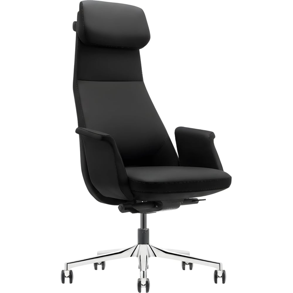Изображение товара Кресло HAWASAN PREMIUM EX-840 STELLAR, синхромеханизм, алюминий, экокожа, черное 533241