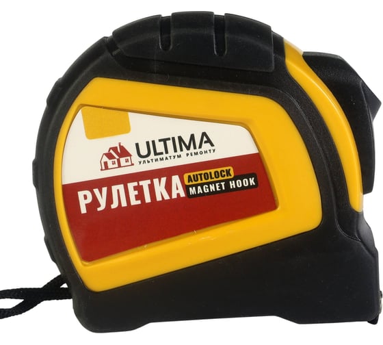 Изображение товара Рулетка Ultima Autolock Magnet Hook 10м x 25мм, автост, магнит двухстор зацеп 130502005
