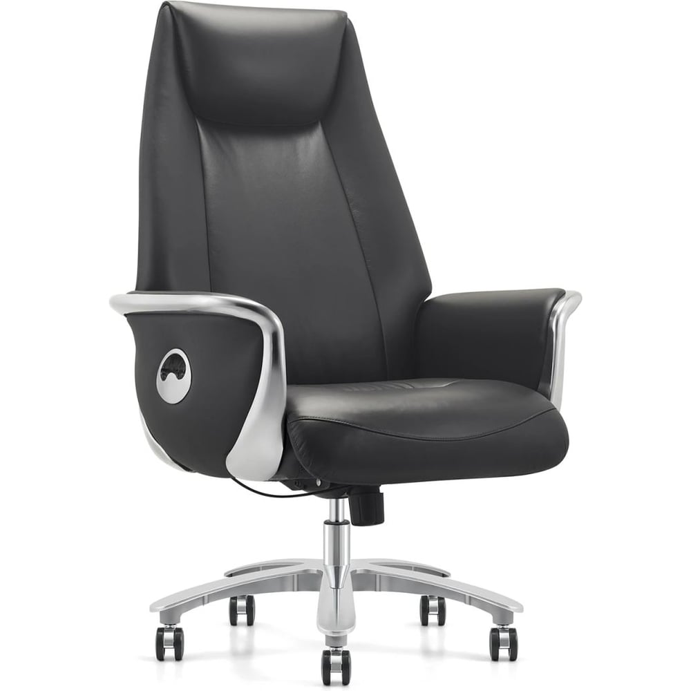 Изображение товара Кресло HAWASAN PREMIUM EX-800 до 200 кг синхромеханизм алюминий экокожа черное 533234