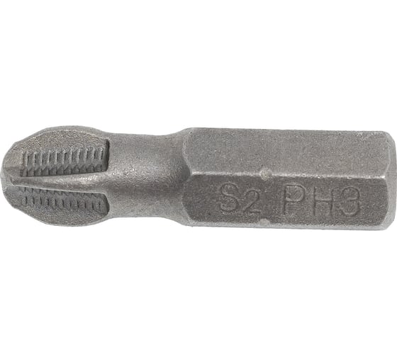 Изображение товара Бита крестовая с насечкой (10 шт; РН3x25 мм; S2; хвостовик 1/4") CNIC 56727