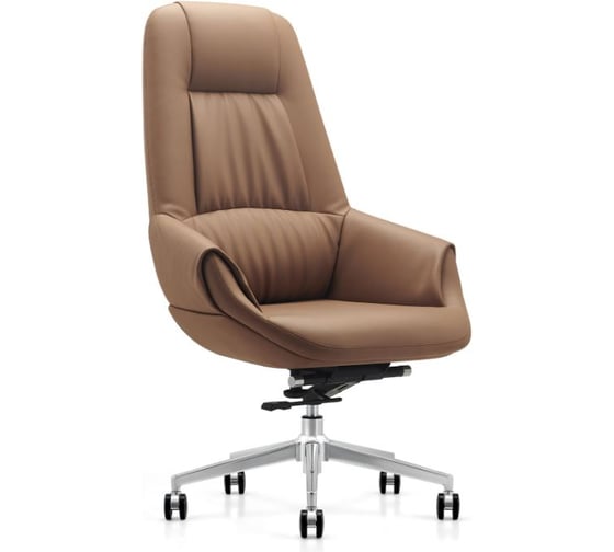 Изображение товара Кресло HAWASAN PREMIUM EX-810, алюминий, экокожа, коричневое 533236