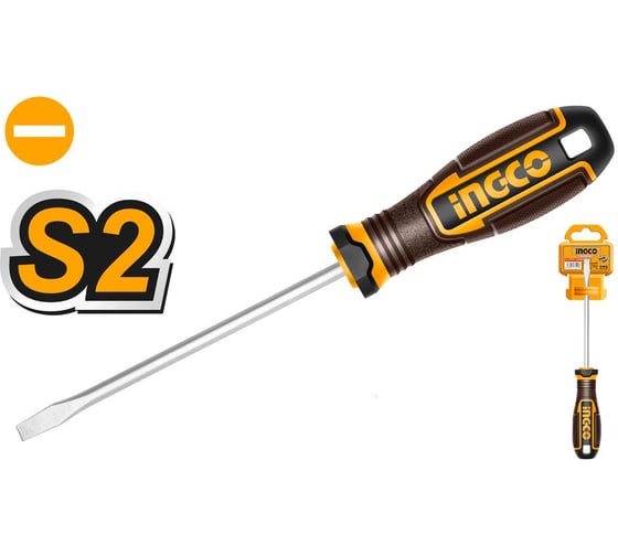 Изображение товара Отвертка плоская INGCO SL8х150 (12/144) INDUSTRIAL HSDSL8150