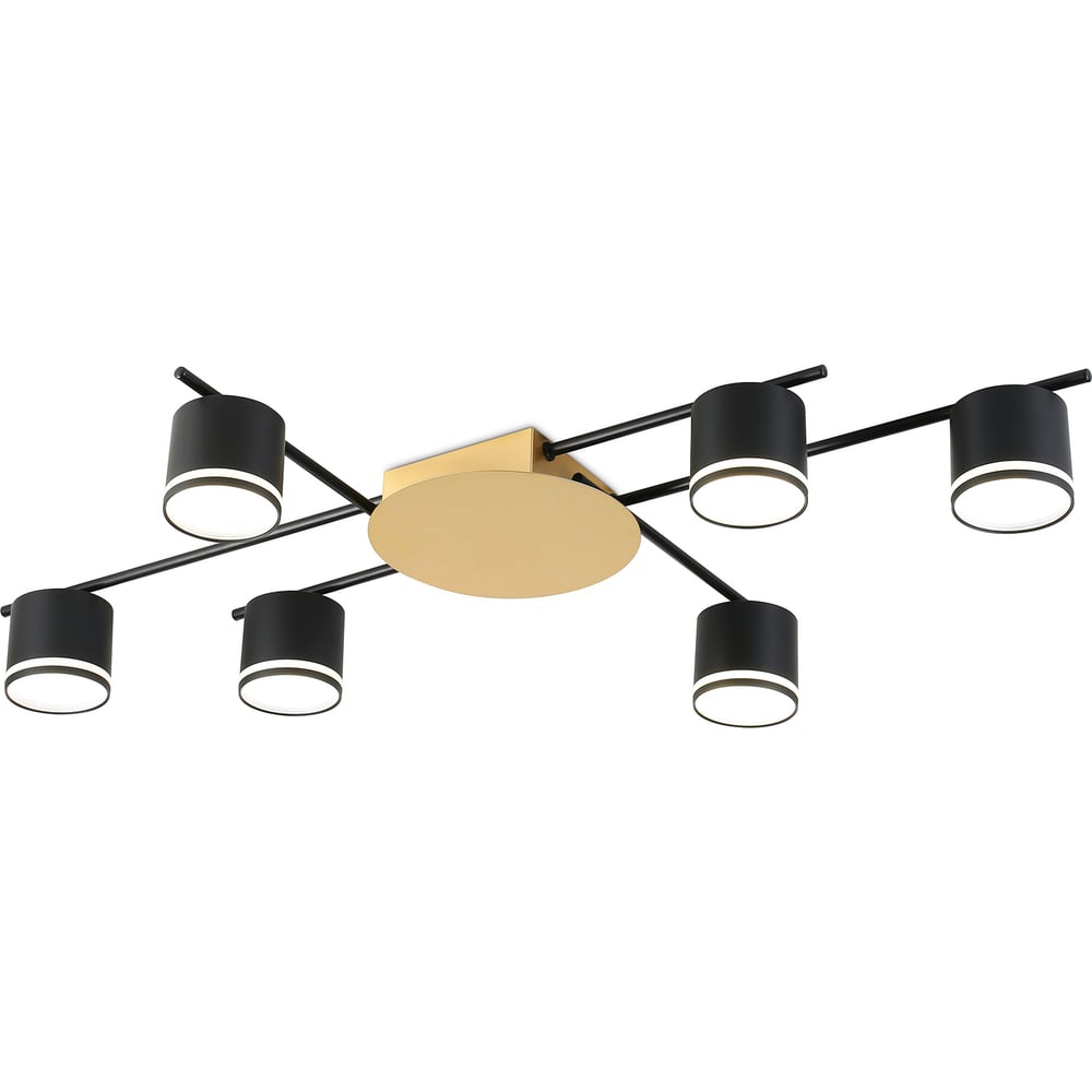 Изображение товара Потолочный светильник Ambrella Light Comfort с 6 лампами GX53 черный/золото