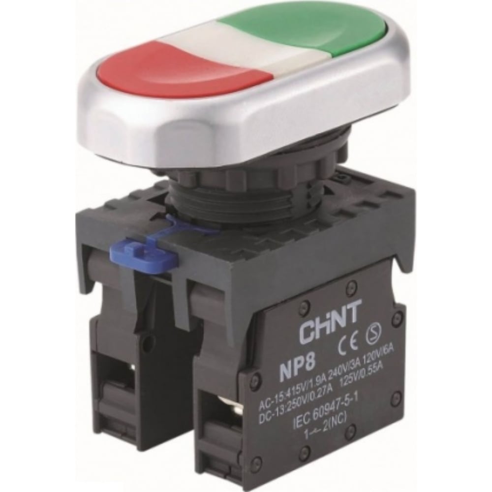 Изображение товара Кнопка двойная CHINT NP8-11S 1НО+1НЗ IP65 (R) (уп. 9 шт.) 667178 Изображение товара Кнопка двойная CHINT NP8-11S 1НО+1НЗ IP65 (R) (уп. 9 шт.) 667178