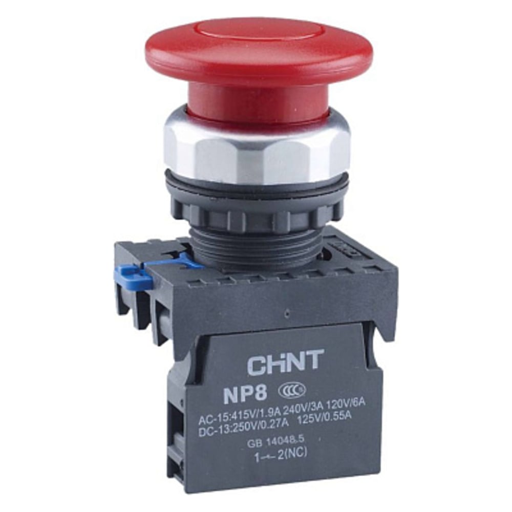 Изображение товара Кнопка управления CHINT NP8-11M/14 без подсветки, IP65, 10А, 415В