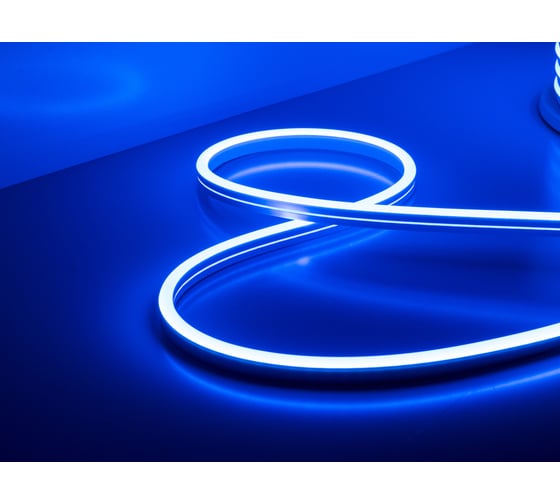 Изображение товара Неон тонкий DIAMOND LED 12V, цвет синий NEON-8X16-SIL-DC12-BLUE-10mm-MEN (50 п.м.)