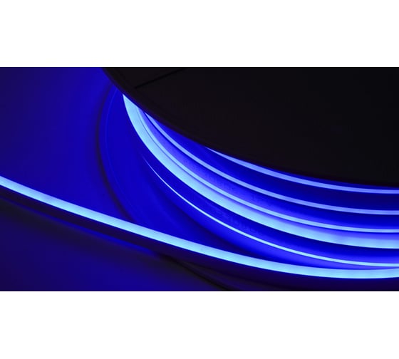 Изображение товара Неон тонкий DIAMOND LED 12V, цвет синий NEON-6X12-SIL-DC12-BLUE-10mm-MEN (50 п.м.)
