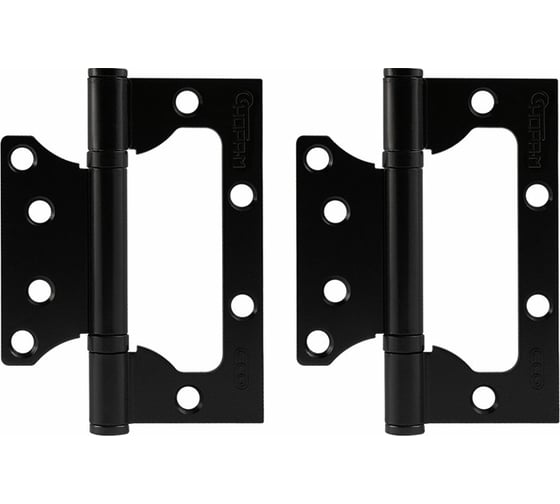 Изображение товара Петля накладная универсальная НОРА-М STD 800-4" FHP-STD без колп.(черный, 100x75x2,5 мм) 18473