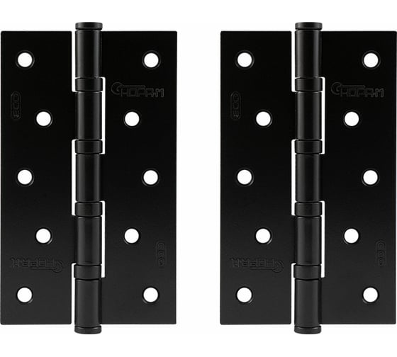 Изображение товара Петля универсальная НОРА-М STD 5"-4ВВ FНР-STD (черный, 125x75x2,5 мм) 18481