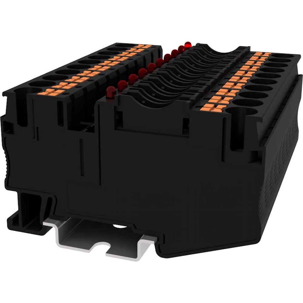 Клемма SUPU TP Push-in, с предохранителем со светодиодом 250VAC/VDC, сечение 4кв2, черный 100шт TP4-FSI/F-LED250-L/R-BK