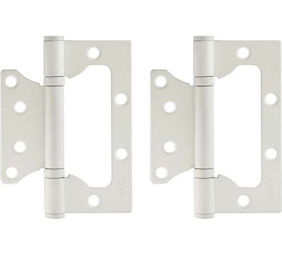 Изображение товара Петля накладная универсальная НОРА-М STD 800-4" FHP-STD без колп. (белый, 100x75x2,5 мм) 18474