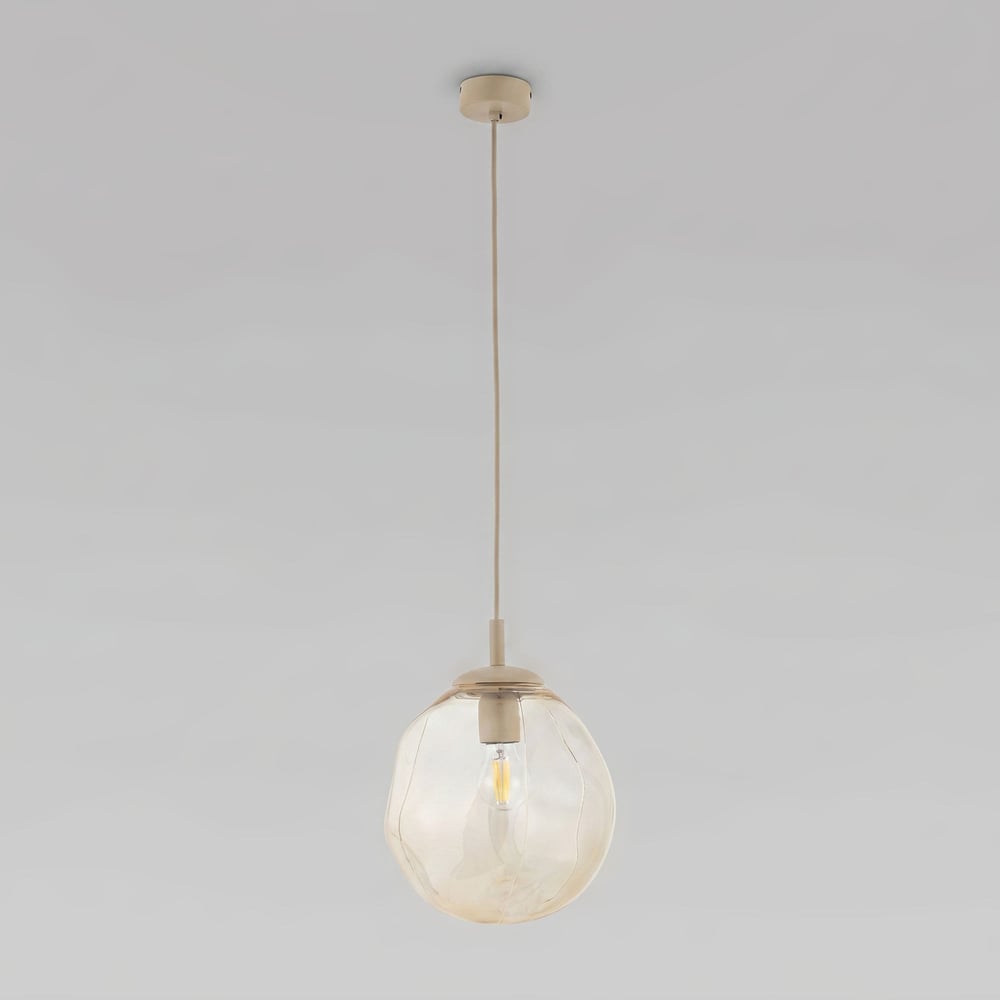 Изображение товара Подвесной светильник TK Lighting Lava Sabia с стеклянным плафоном 25 см, бежевый Изображение товара Подвесной светильник TK Lighting Lava Sabia с стеклянным плафоном 25 см, бежевый