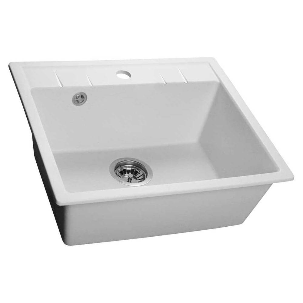 Мойка SANTREK AQUA PRO SQUARE SA-S561 1 чаша 560х500 мм (иней-321) (+ сифон) 315485