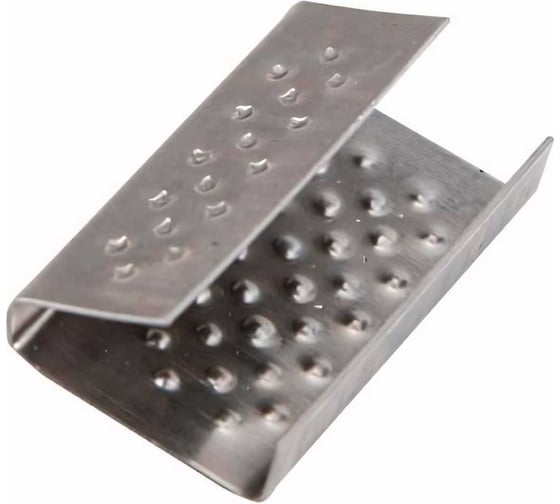 Изображение товара Скоба для ПП ленты ВОЛГА ПОЛИМЕР 15 мм, цинк, 1000 шт. PP-ZN-15