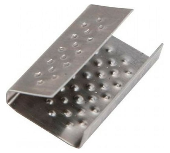 Изображение товара Скоба для ПП ленты ВОЛГА ПОЛИМЕР 12 мм, цинк, 1000 шт. PP-ZN-12