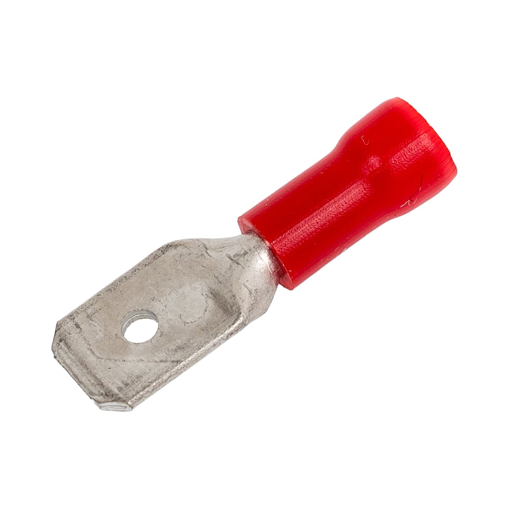 Изображение товара Плоский изолированный наконечник с манжетой KLR RFE-1638 6,35x0,8 красный 100 шт