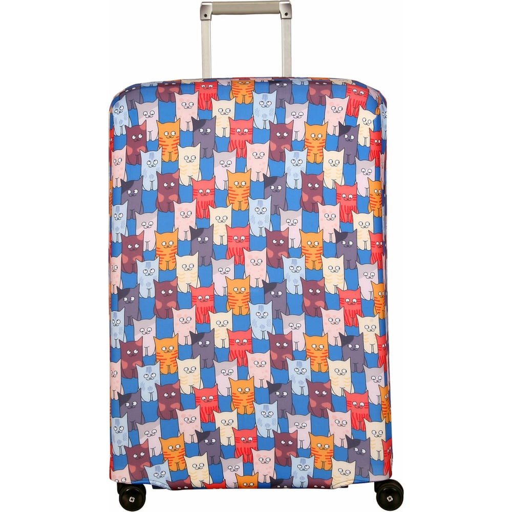 Изображение товара Чехол для чемодана ROUTEMARK Catstrophe L/XL из спандекса с принтом котов