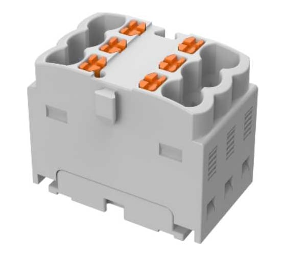 Изображение товара Блок распределительный SUPU TP Push-in, 6 точки подключения, сеч. 4мм2, сер.50шт TPA4-6-GY